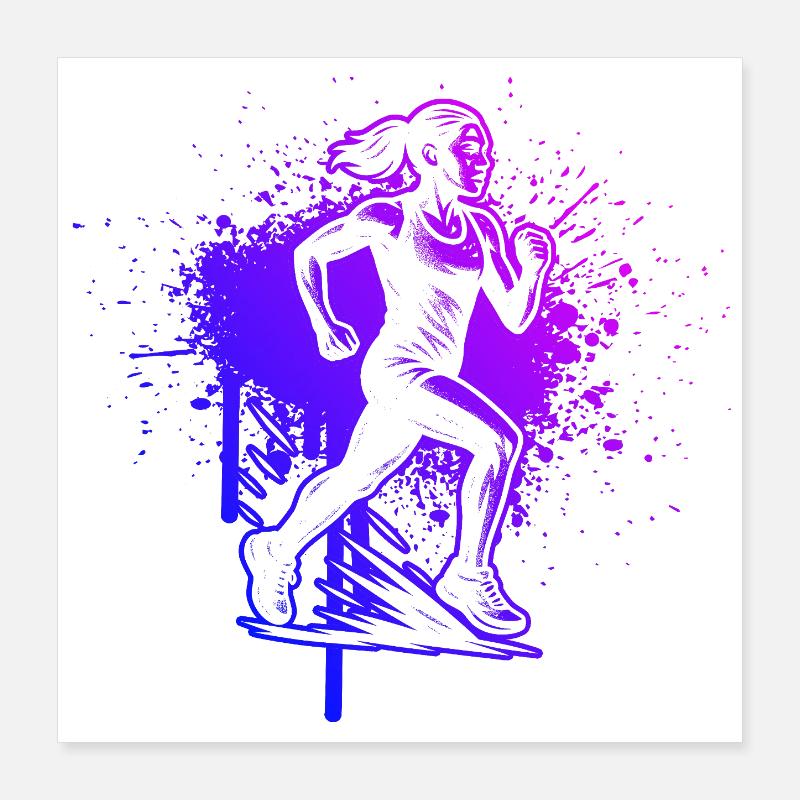 Running Love Look Clear pour la course Poster 40 x 40 cm
