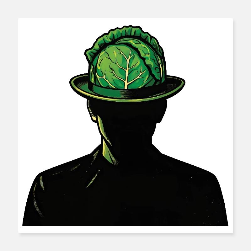 DER SCHATTEN MIT DEM KOHLKOPF #1 – nette Leute Poster 40x40 cm