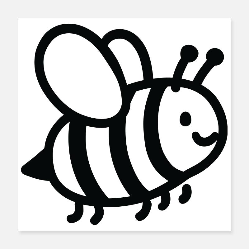 bee Poster 16" x 16" (40x40 cm)