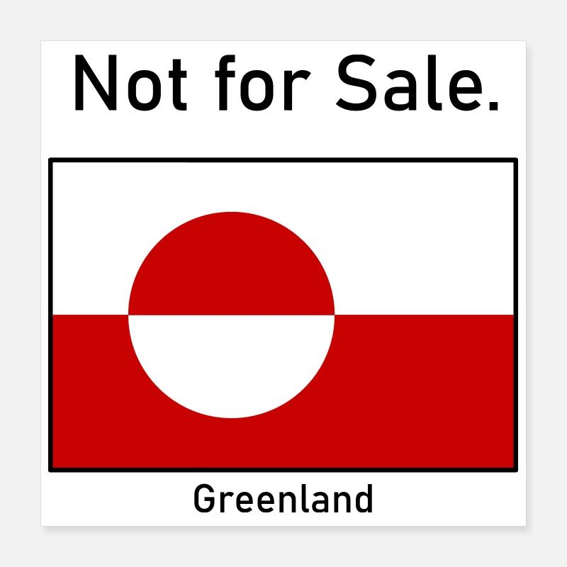 Non à vendre - Drapeau du drapeau du Groenland de Grönland Poster 40 x 40 cm