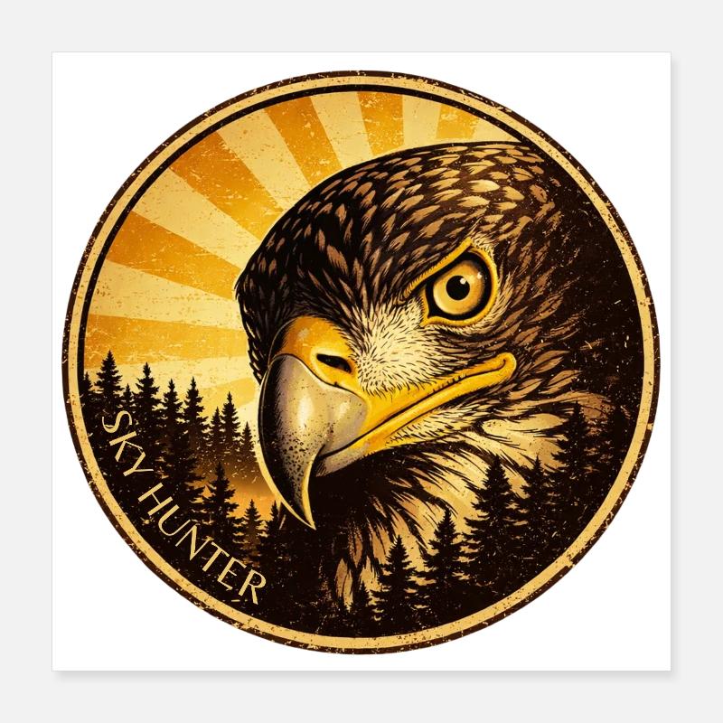 Adler Eagle SKY HUNTER Poster 16" x 16" (40x40 cm)