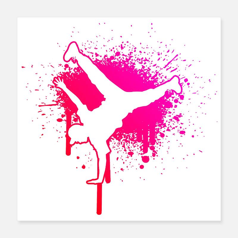 Gift Idea for a Hip Hop Dancer with Breaking Poster 16" x 16" (40x40 cm)