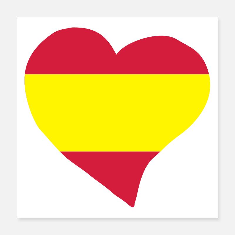Spanischen Herz Poster 40x40 cm
