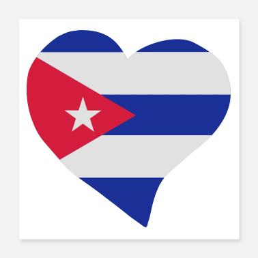 Cuore cubano Poster 40x40 cm