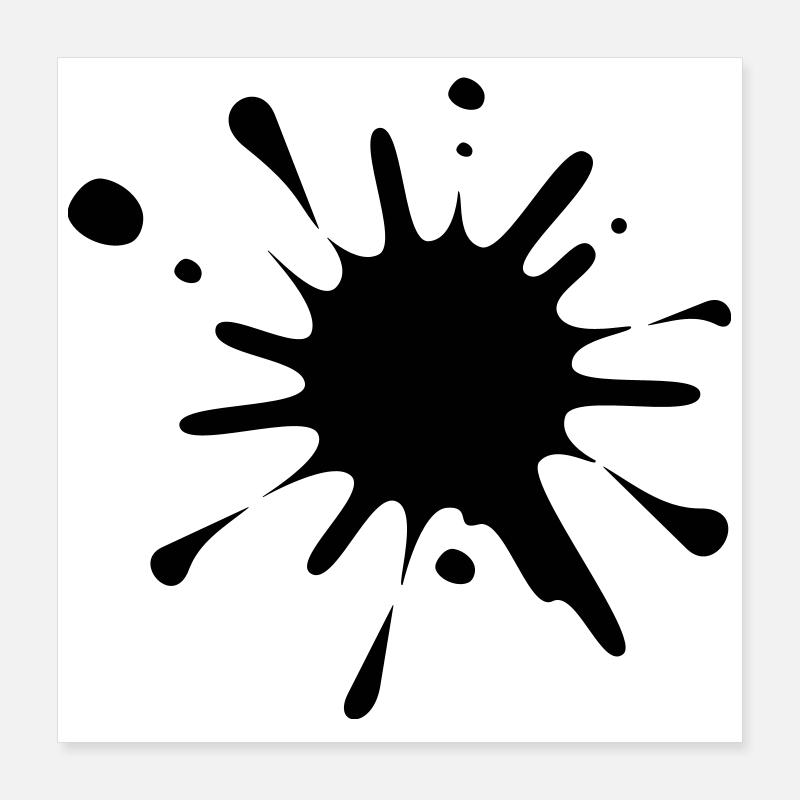 Image d’éclaboussure de peinture* - Poster 40 x 40 cm - blanc