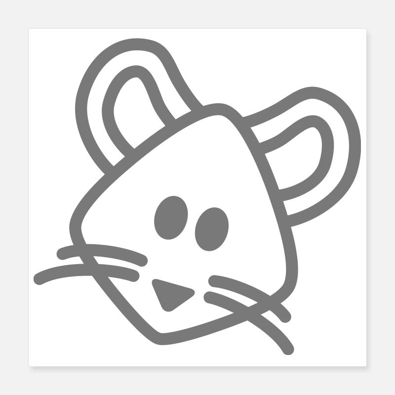 mouse mouse mouse Poster 16" x 16" (40x40 cm)