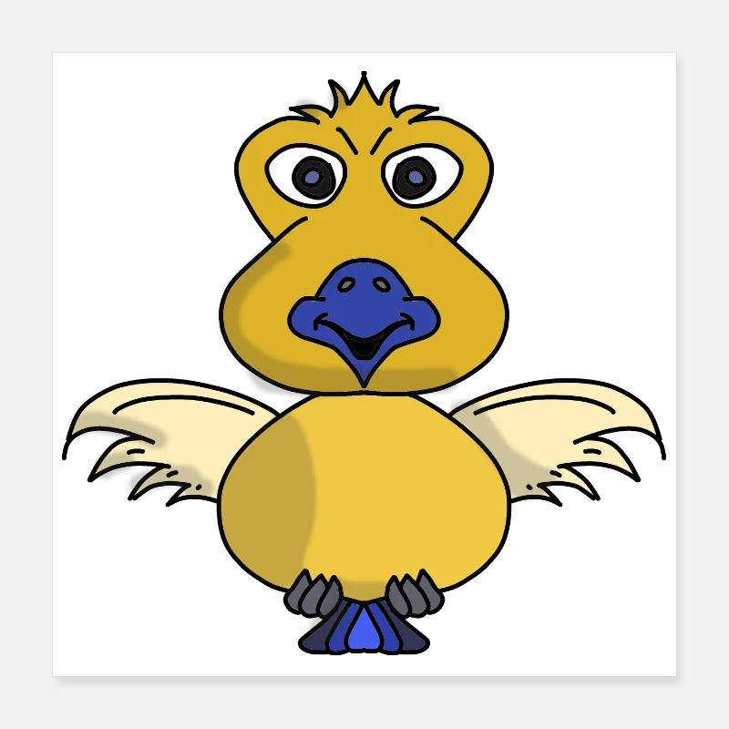 Pipomat le moineau du comic book Poster 40 x 40 cm