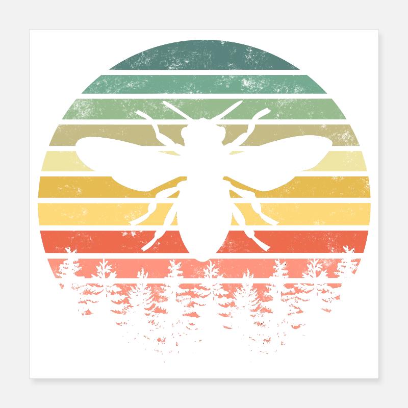 Abeilles Poster 40 x 40 cm