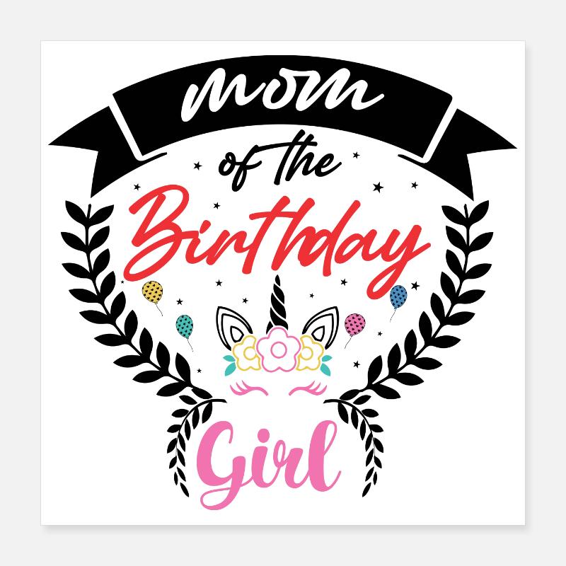 Geburtstagskind Blumenkrone Feier Poster 40x40 cm