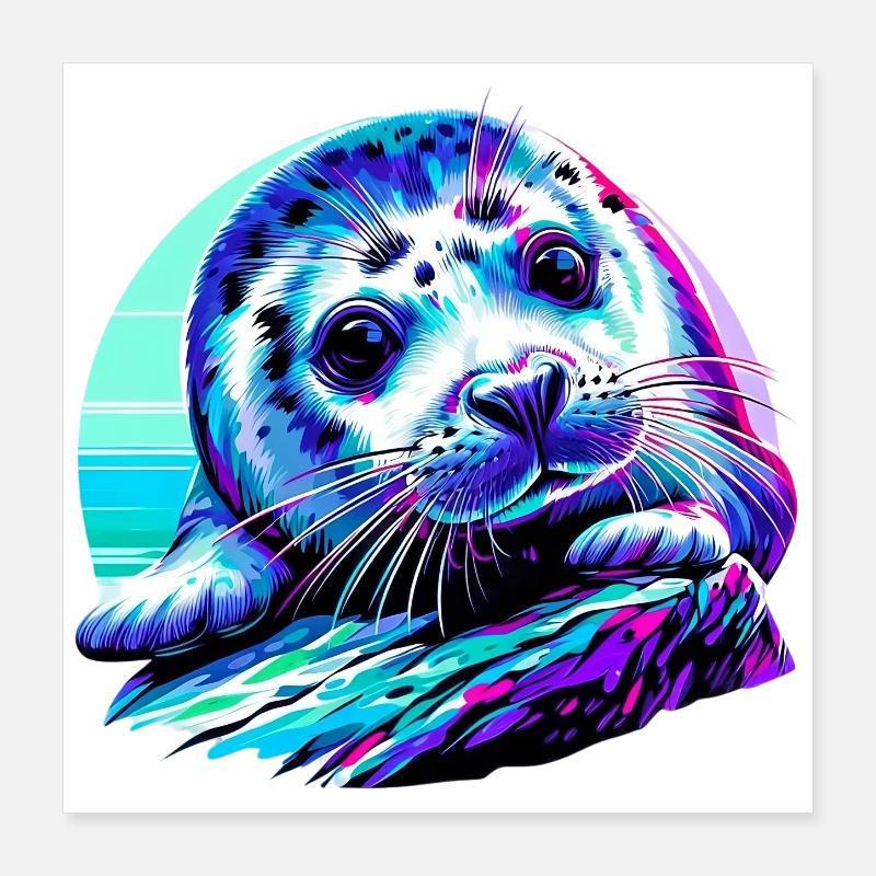 Seal Poster 16" x 16" (40x40 cm)