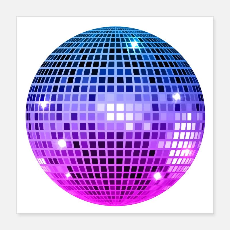Premium Trendy Disco Ball Poster 16" x 16" (40x40 cm)