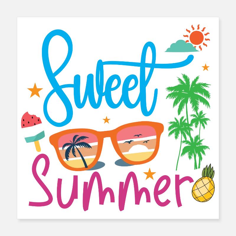 Süßer Sommer Poster 40x40 cm