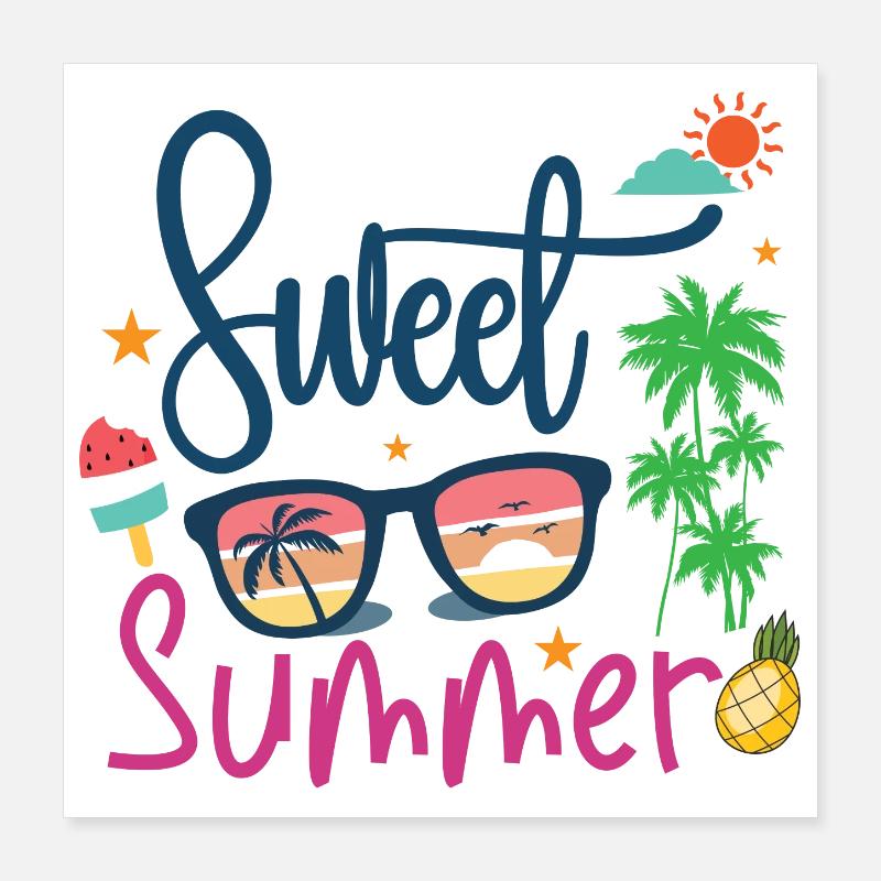 Süßer Sommer Poster 40x40 cm