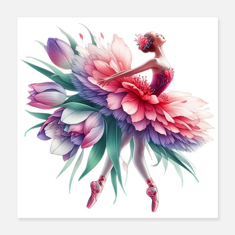 Danseuse de ballet avec tutu Poster 40 x 40 cm