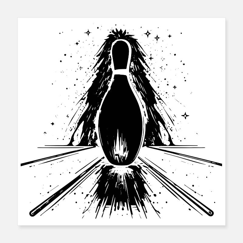 Centre de quilles Poster 40 x 40 cm