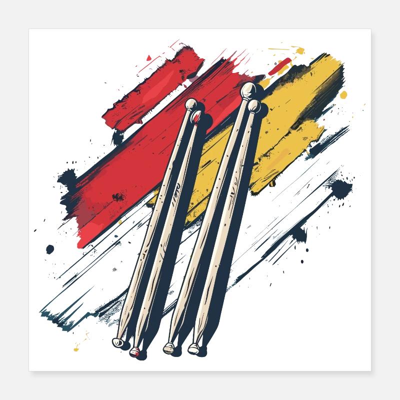 Graphique des baguettes Poster 40 x 40 cm