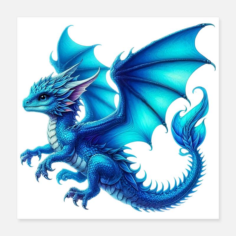 Drache Poster 40x40 cm