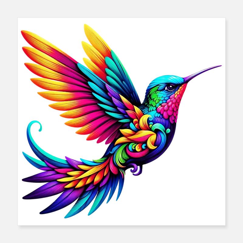 Hummingbird Poster 16" x 16" (40x40 cm)