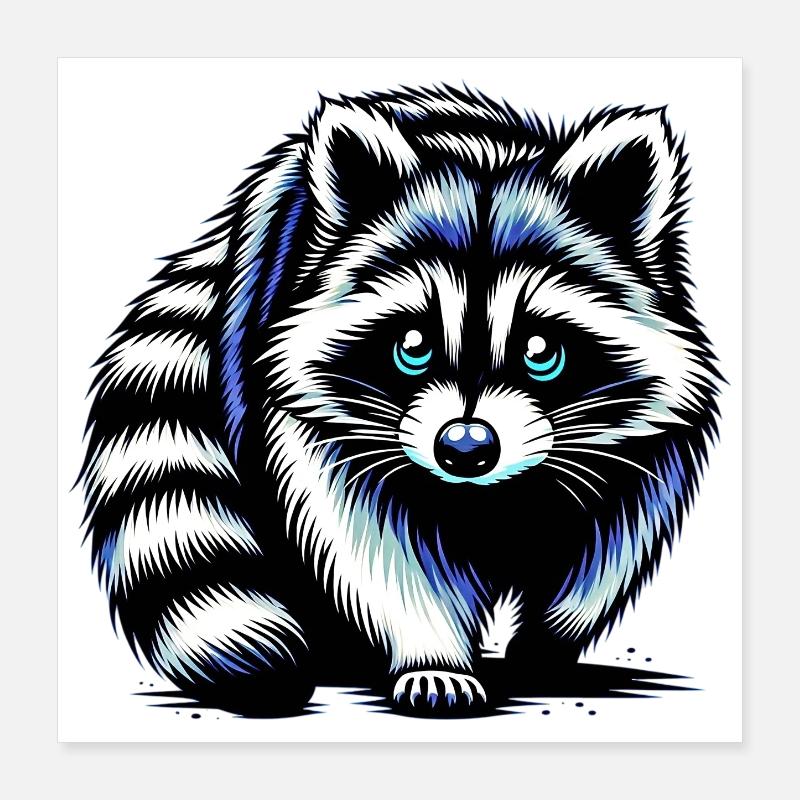 Raton laveur Poster 40 x 40 cm