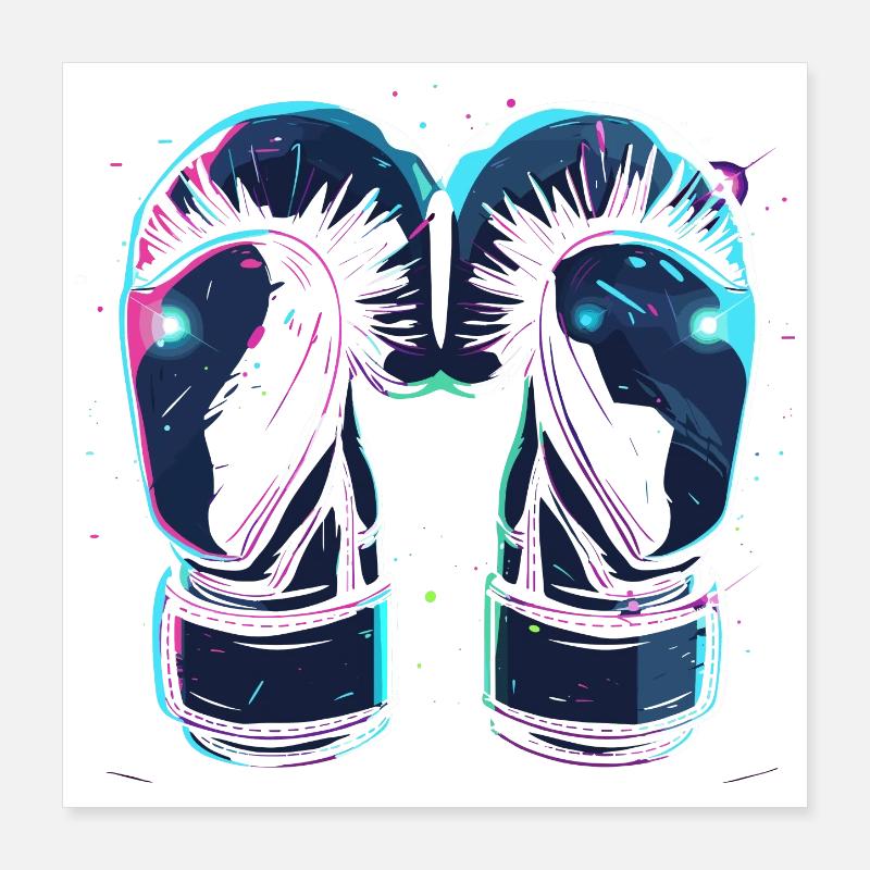 Gants de boxe Steampunk Poster 40 x 40 cm