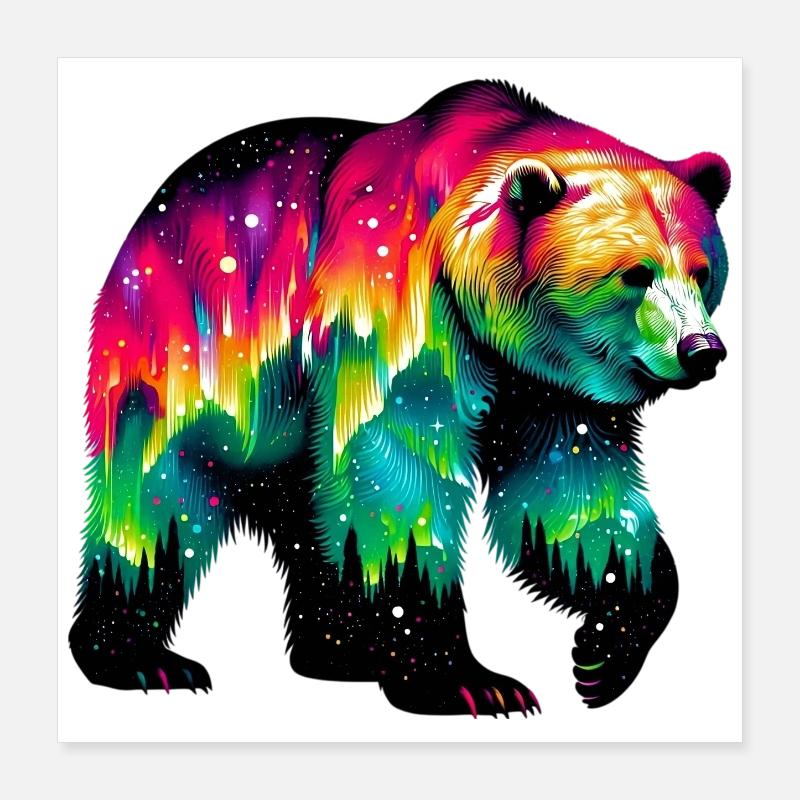 Bear Poster 16" x 16" (40x40 cm)