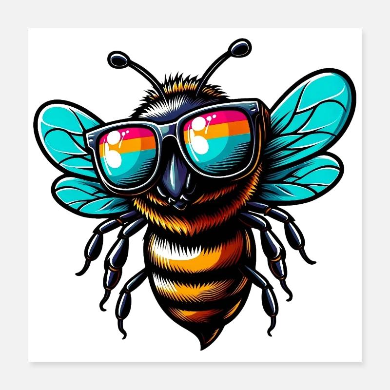 Abeille Poster 40 x 40 cm