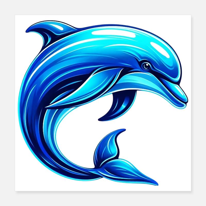 Delfin Poster 40x40 cm
