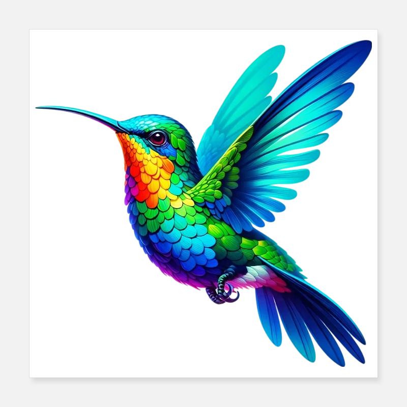 Colibri Poster 40 x 40 cm