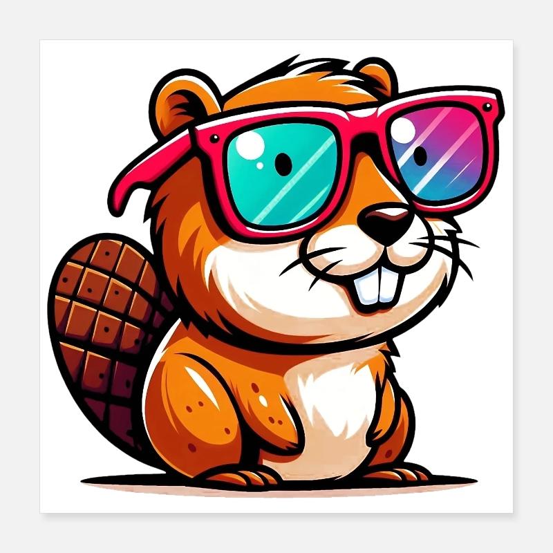 Castor Poster 40 x 40 cm