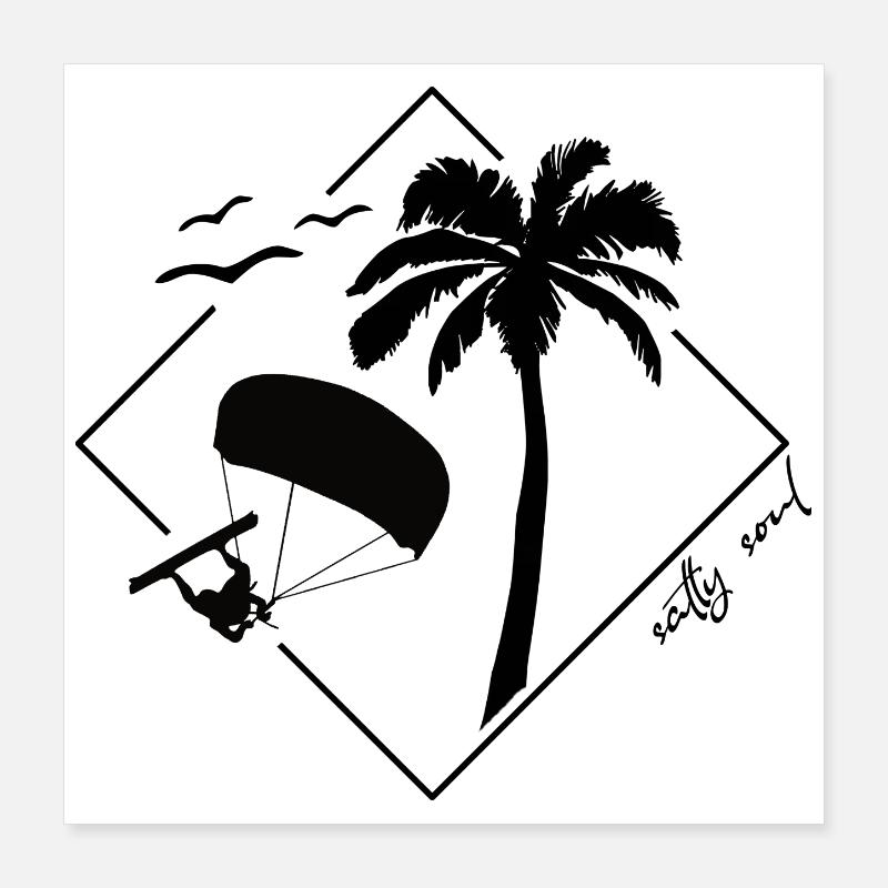 Kite Vibes Poster 40x40 cm