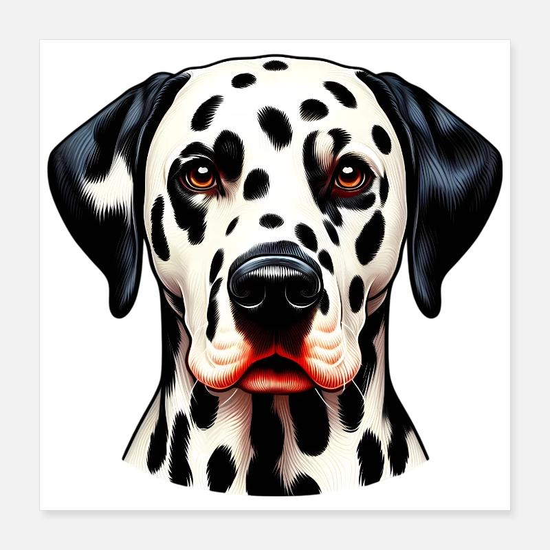 Dalmatian Dog Poster 16" x 16" (40x40 cm)