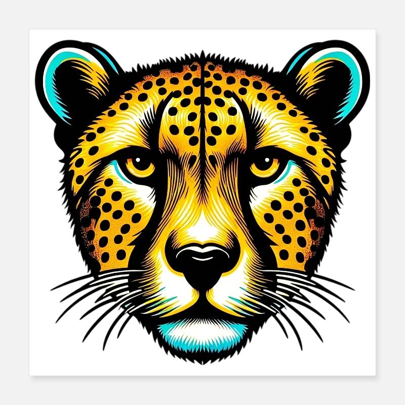 Gepard Poster 40x40 cm