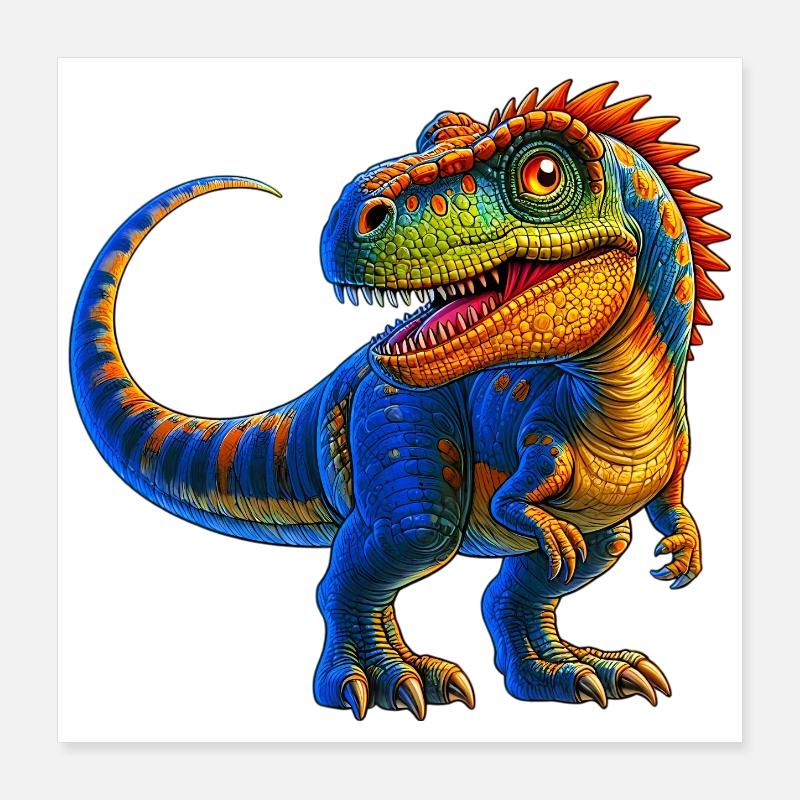 Dinosaure Poster 40 x 40 cm