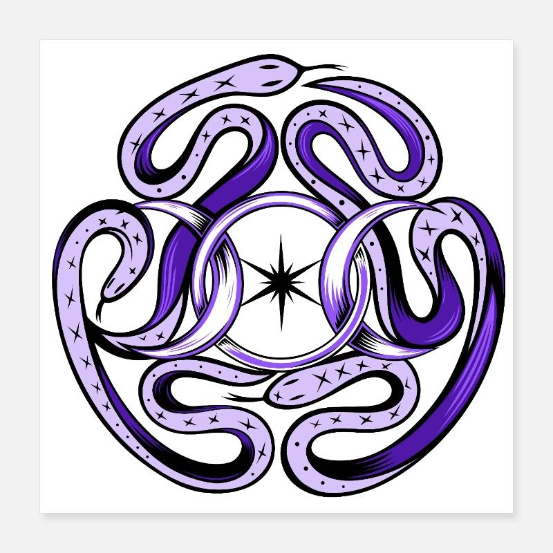Hekate Snakes Poster 40x40 cm