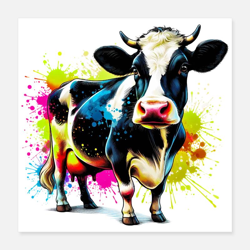 Kuh Poster 40x40 cm