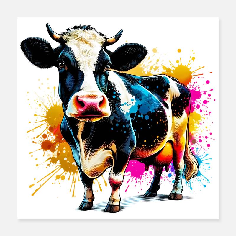 Cow Poster 16" x 16" (40x40 cm)