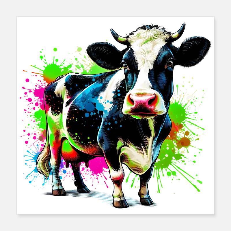 Vache Poster 40 x 40 cm