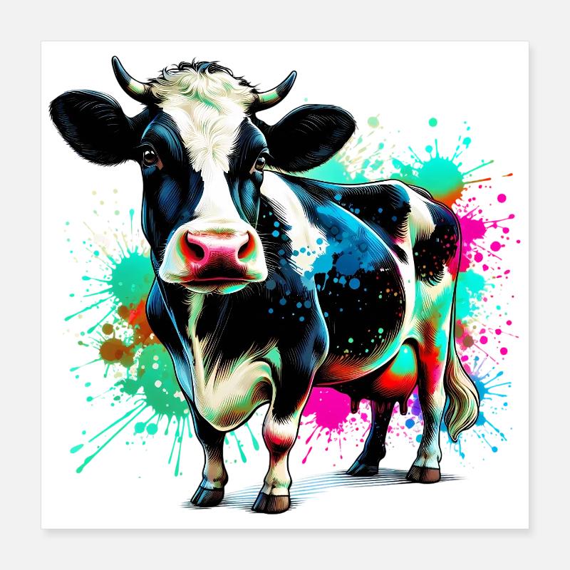 Vache Poster 40 x 40 cm