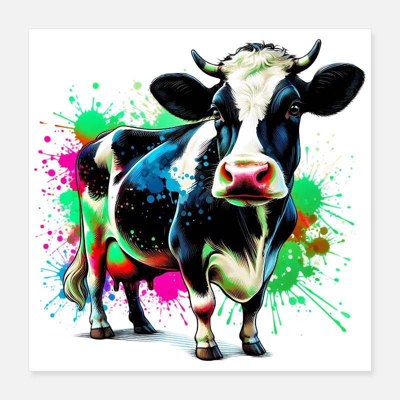 Vache Poster 40 x 40 cm