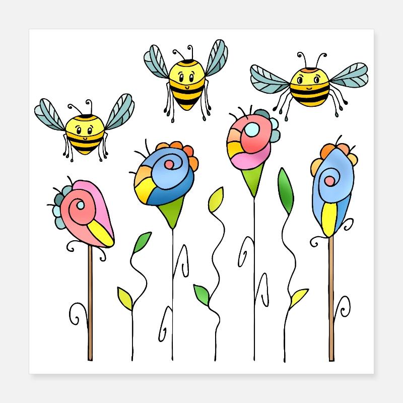 Insectes Poster 40 x 40 cm