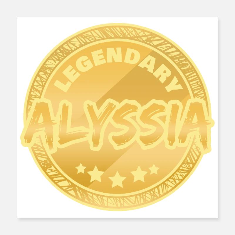 First name Alyssia Poster 16" x 16" (40x40 cm)