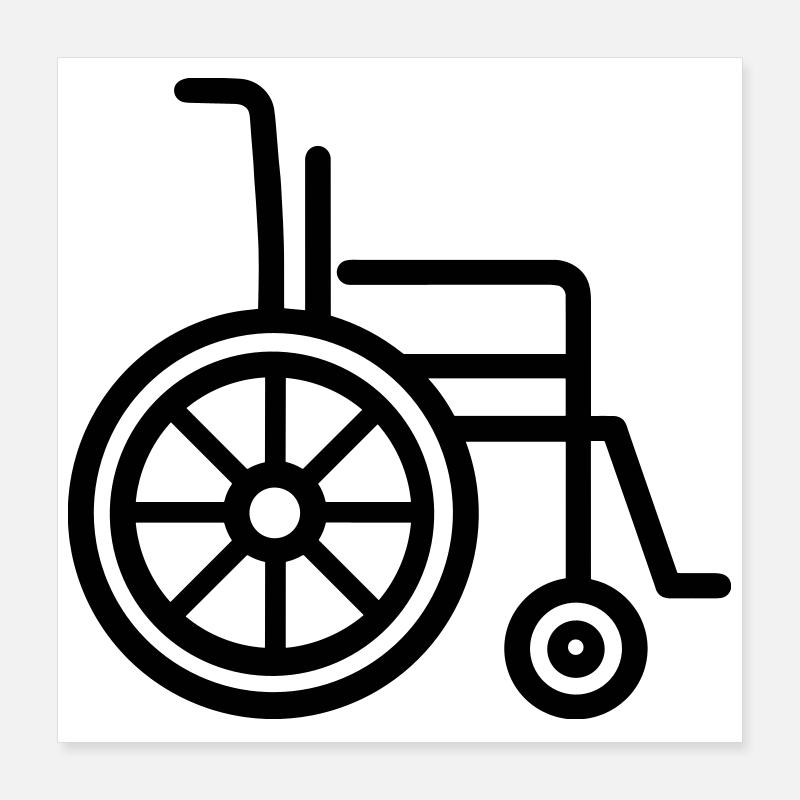 Rollstuhl Poster 40x40 cm