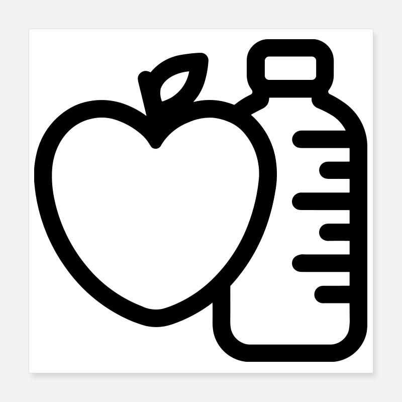 Healthy Lifestyle Poster 16" x 16" (40x40 cm)