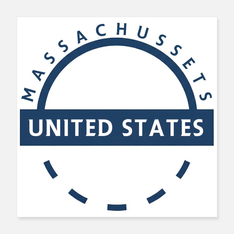 Massachusetts state badge design Poster 16" x 16" (40x40 cm)