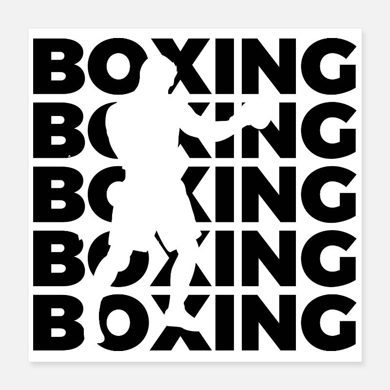 boxe Poster 40 x 40 cm