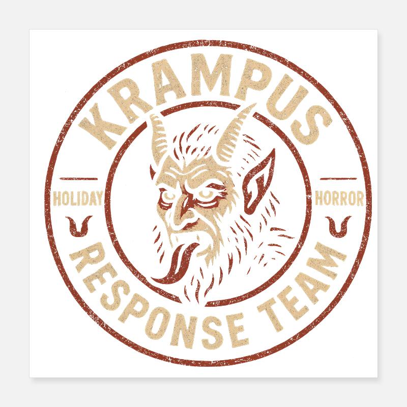 Équipe d’intervention Krampus Cryptide drôle Krampus Poster 40 x 40 cm