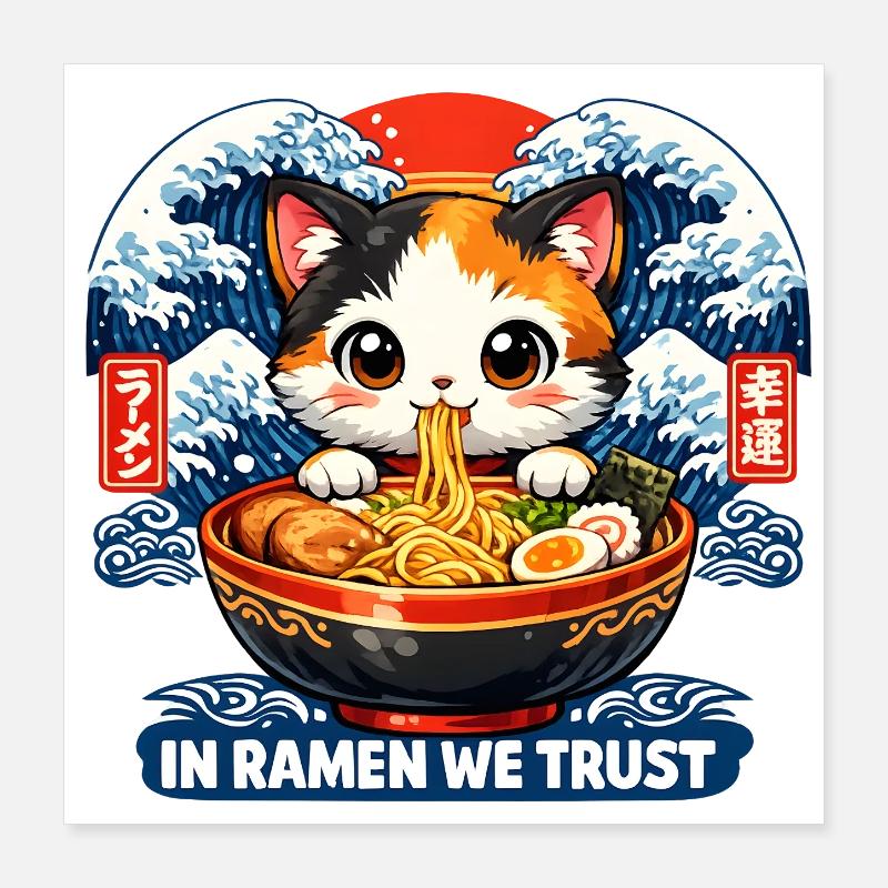 Ich brauche Ramen Poster 40x40 cm