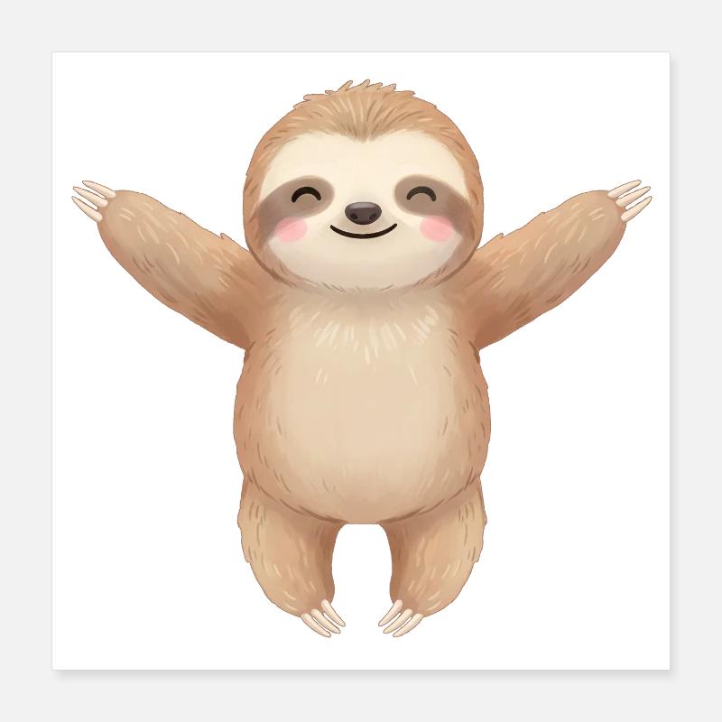 Baby Sloth Poster 16" x 16" (40x40 cm)