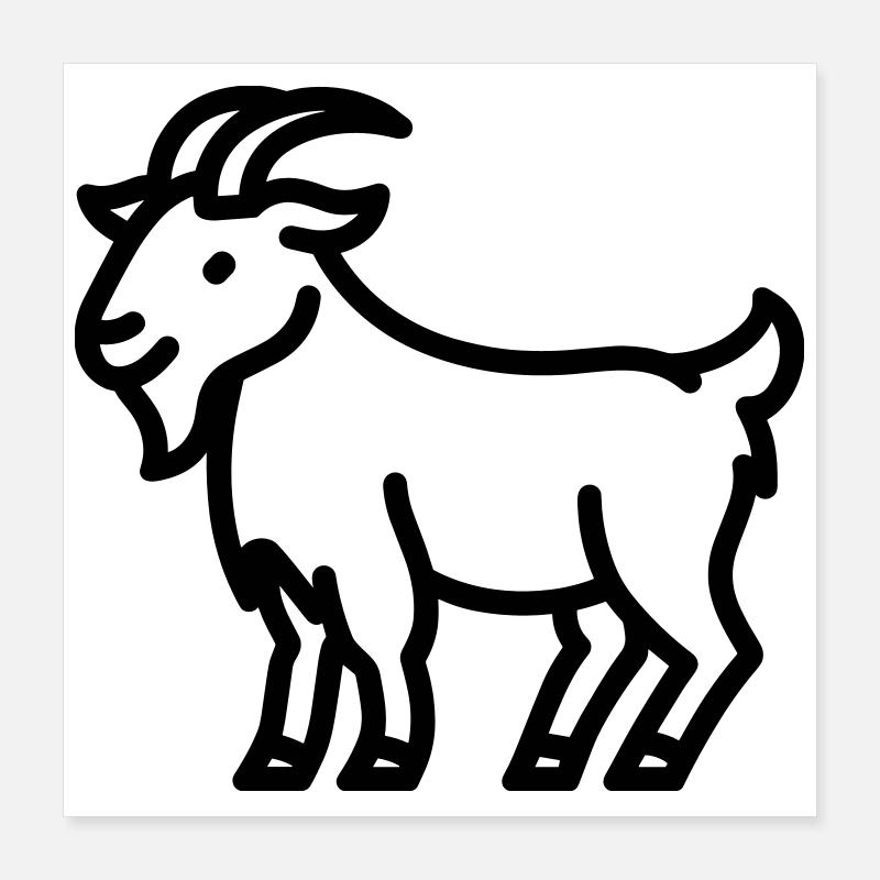 goat Poster 16" x 16" (40x40 cm)