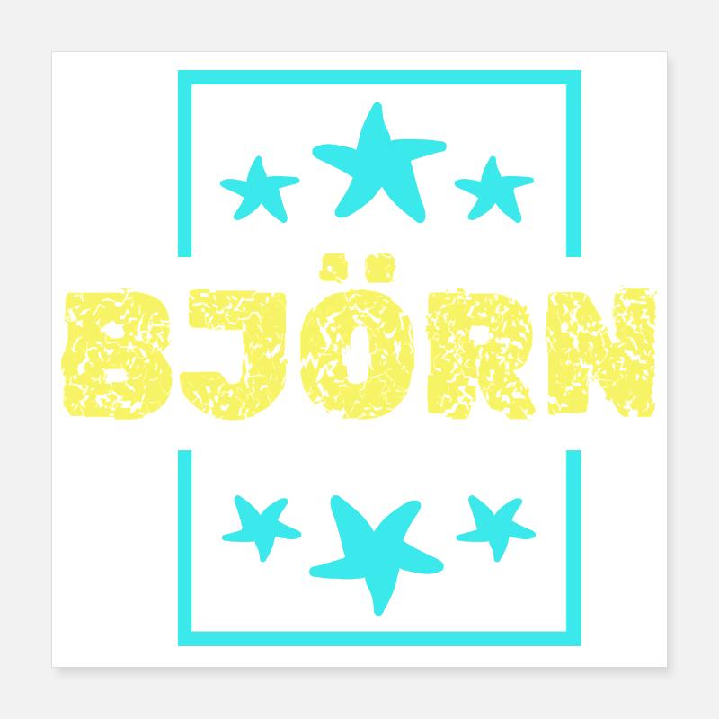 Bjoern comme anniversaire Poster 40 x 40 cm